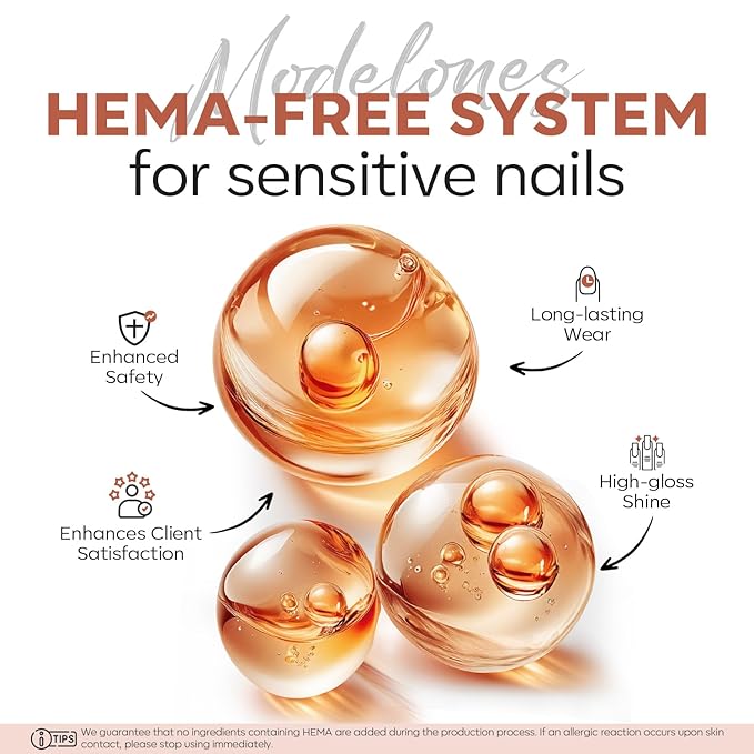 modelones Poly Nail Gel, Hema-Free 60ML Natural Nude Poly Extension Gel Nail Enhancement Thickening All Seasons Neutral Skin Tones Builder Overlays Home DIY Salon