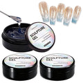 [3 Pack] 20g Nail Art Glue Gel – Crystal Clear Rhinestone Adhesive & 3D Sculpting Gel for Nail Charms, Decorations & Chrome Powder Effects – Strong Hold, Professional UV/LED Cure Formula (60g Total)