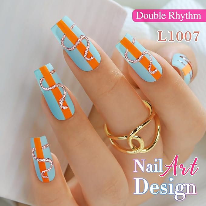 Double Rhythm 15 Ml Metallic Gel Liner Nail Art Gel Bronze Mirror Chrome Painted Drawing Stripper 3D Effect Gel Polish (Glitter Copper Gold-L1007)