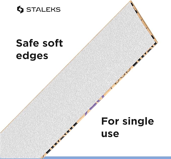 Staleks Pro Disposable White Nail Files papmAm Expert 22 – 240 Grit – 50 Pcs – Glueless Replaceable Abrasives – Professional Nail Polishing – Manicure & Pedicure