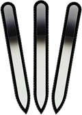 Mont Bleu Rainbow Glass Nail File in Black Pouch - Czech Tempered Glass - Handmade in Bohemia-Czech Republic - Beauty Nail File