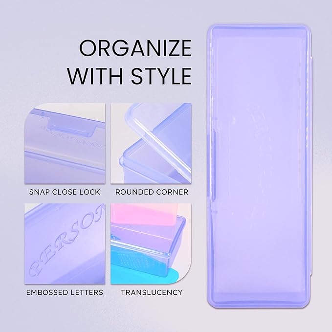 Beauticom Personal Box Storage Case for Professional Manicurist Nails Pedicure (Large Size) (1 Piece, PURPLE)