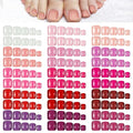 Maitys 720 Pieces Fake Press on Toe Nails Short False Toe Nails Square Solid Color Full Cover Matte Finish for Women(Mixed Colors)