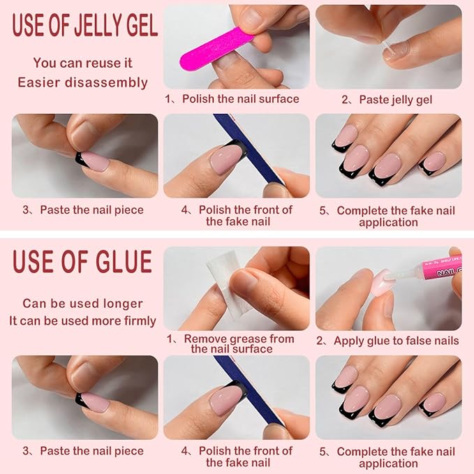 Yivaiks Nude Long Press on Nails Coffin Gradual Natural Artificial Nails for Women Fake Nails Kit 24pcs