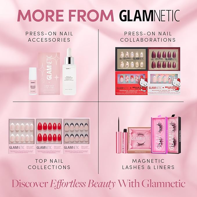 Glamnetic Press On Nails - Lilac Gray Fake Nails | Opaque Pale Light Lilac Gray Short Squoval Fake Nails, Salon Quality | 15 Sizes - 30 Nail Kit with Glue