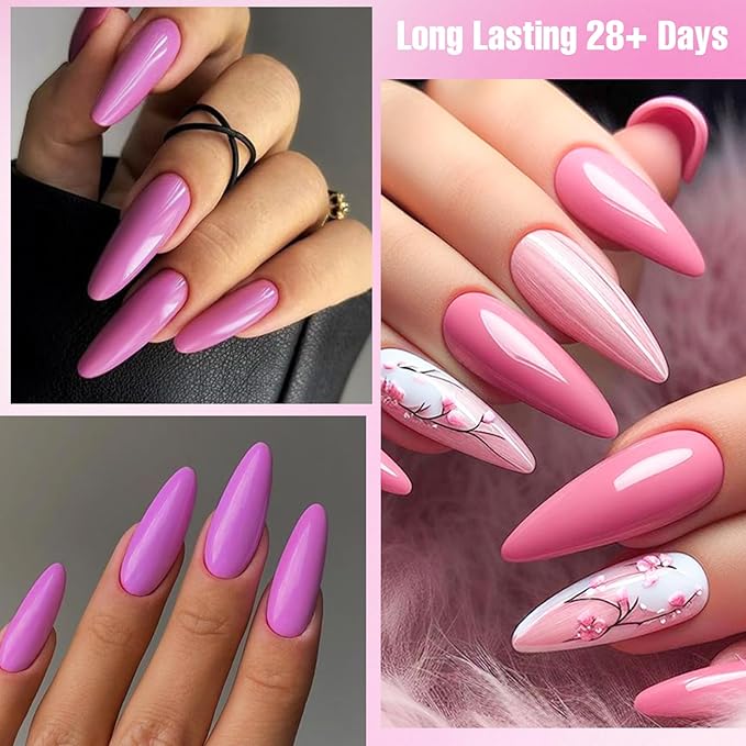 Nail Polish Gel Set, 9 Color Nude Pink Natural Gel Nail Polish Kit, Long Lasting Fast Curing, Soak Off UV Gel Nail Set, Women DIY Nail Salon Home Gift 12 PCS/SET