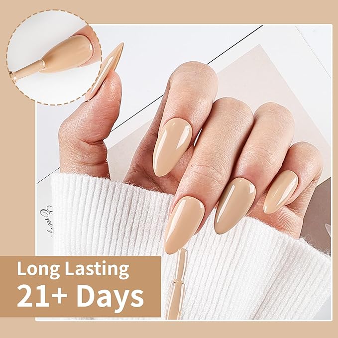 JODSONE 16.5ml Flesh Color Gel Polish U V Soak Off Nail Lacquer for Professional Manicures at Home Light Nude Nail Color for French Natural Nail Art Designs