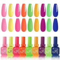 JR Nail Gel Polish Set 9pcs 15ml Bright Color Red Pink Blue Bowknot-Shaped Bottles Gel Polish Kit UV LED Soak Off Polish Home DIY Gift F