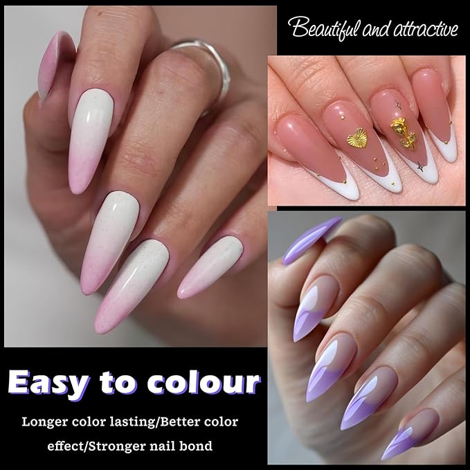 240pc Stiletto Gel Nail Tips Long Fake Nails Clear Press ons Nail, Long Stiletto Nails Tips Acrylic Nails Extension Soft Gel Nails Tip Full Cover Pointy False Nail Clear Artficial Fingernails