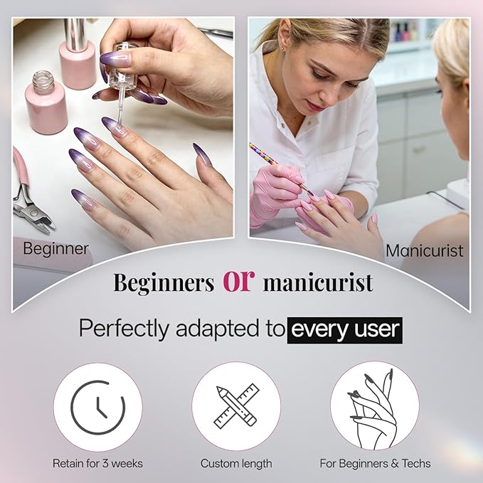 krofaue Short Almond Nails Tips 240Pcs 12 Sizes- Soft Gel Clear No Crease Pre-shape Oval Artificial Acrylic False Full Cover Press on Nails for Extension Home DIY Art