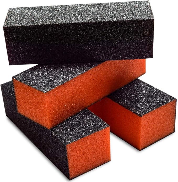 Karlash Nail Buffer Sanding Block Polisher Buffing File Nail Art Manicure Pedicure File 80/80 (Orange)