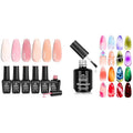 Beetles Jelly Gel Nail Polish Set & Beetles Nail Blooming Gel 15ml Clear Uv Led Blossom Gel Polish