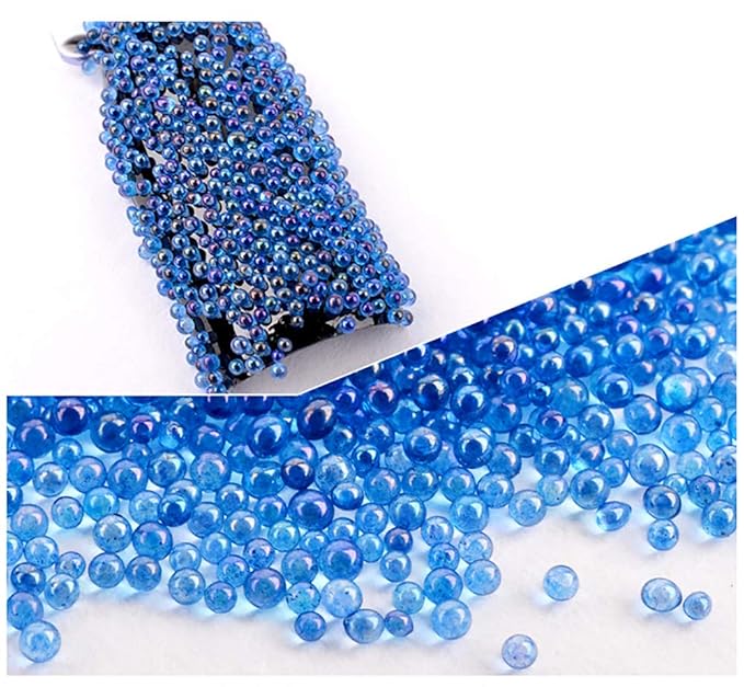 Nail Art 3D Micro Rhinestone Crystal Glass Mini Beads Manicures DIY Glitter Caviar Decoration Tips 6 Colors