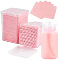 400PCS Lint Free Nail Wipes with Dispenser - Gel Nail Polish Remover Wipes with Acetone Dispenser,Lash Extensions Glue Cleaning Wipe with 1PCS Empty Pump Dispenser Bottle Nail Supplies