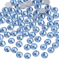 Beadsland Flat Back Crystal Rhinestones Round Gems for Nail Art and Craft Glue Fix, Light Blue, 3.0-3.2mm, SS12/1440pcs