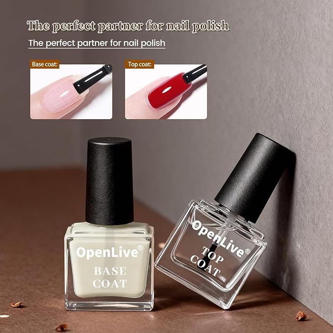 12Pcs Brown Nail Polish Set with Base and Top Coat Chocolate Brown Moche Fingernail Polish Quick Dry Regular Finger Nail Polish Pack for Women Gift Holiday 5ML