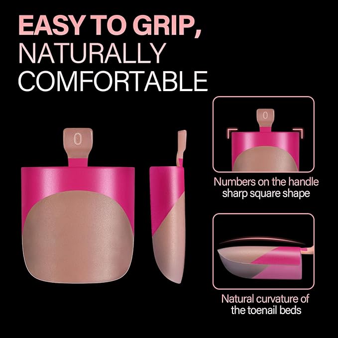 AILLSA Toe Nail Press Ons, French Tips Toe Press On Nails, 5 Mixed Summer Colors 15 Sizes Short Square Full Cover Fake Toenails 150PCS, Brown Pink Acrylic Wearable DIY Nail Art for Women