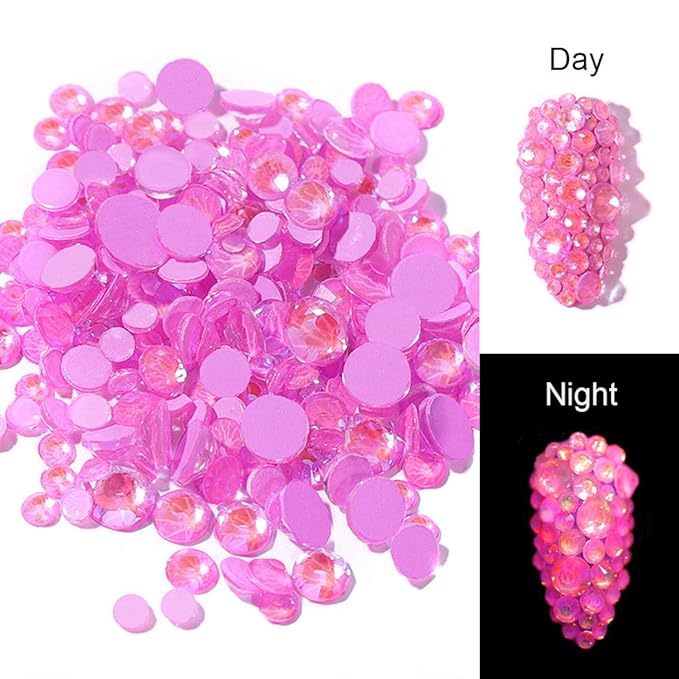 3D Luminous Nail Art Rhinestone Gem Kit Party Theme Luminous 4 Pack(Luminous 2)