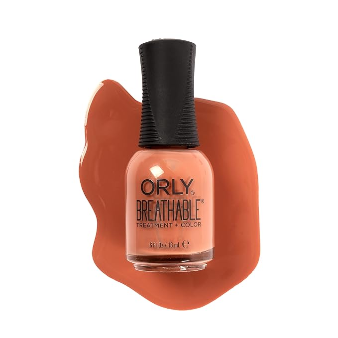 Orly Nail Polish 'Sunkissed' | Soft Terracotta Creme Nail Lacquer from FLAWLESS Breathable Collection | Nail Treatment + Color 0.6fl oz