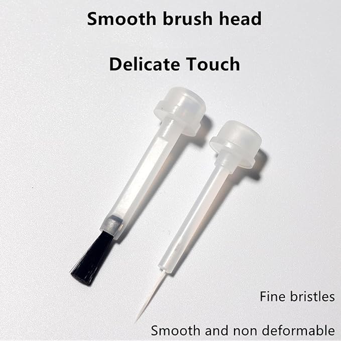 20pcs Nail Polish Brush Replacement, Disposable Nail Polish Brushes 2 Style Dip Powder Brush Liquid Replacement Brushes Nail Polish Bottles Brush for Nail Art