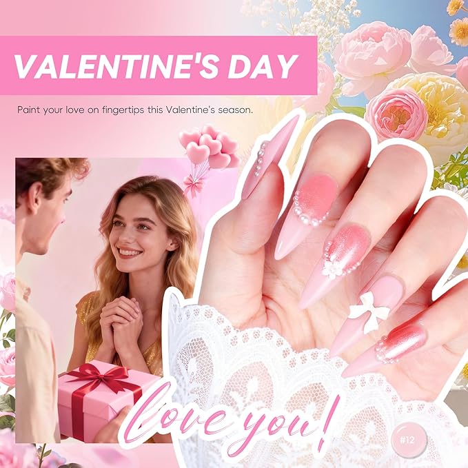Peacecolor 83Pcs Gel Nail Polish Kit with U V Light and Drill, 56 Colors All Seasons Soak Off Gel Polish Set Cat Eye Gel with Matte/Glossy Glitter Base Top Coat Manicure Nail Kit Gifts for Women Girls