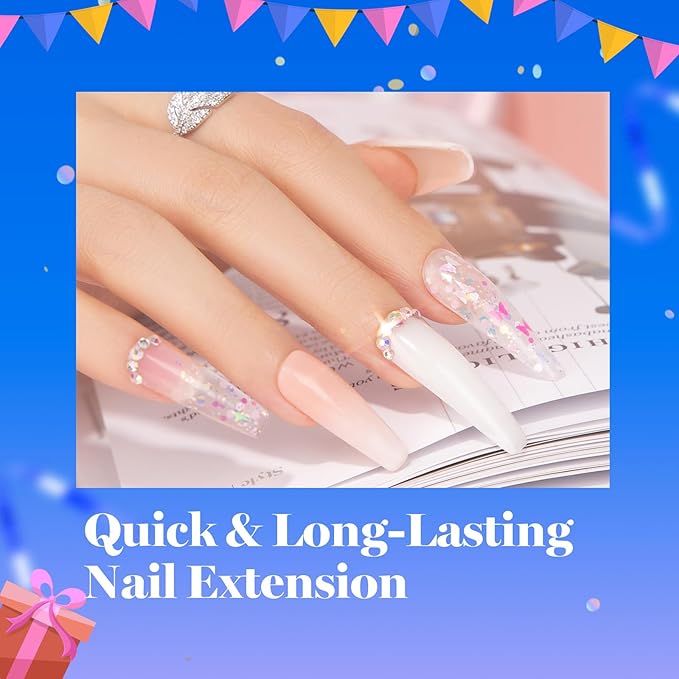Beetles Poly Extension Gel - 60g Natural Pink Builder Nail Gel for Trendy Nail Art Design - Salon & DIY at Home, UV & LED Lamp Needed, Gift for Women