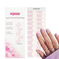 Light Pink Semi Cured Gel Nail Strips French Tip 20Pcs Clear UV Gel Nail Stickers Glossy Nails Polish Strips UV/LED Light Needed Self Adhesive Full Polish Nails Wraps for Women