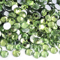 Blinginbox 288 Pieces SS30/6.4-6.6mm Flat Back Crystal Rhinestones Round Gems for Nail Art,Lt.Peridot