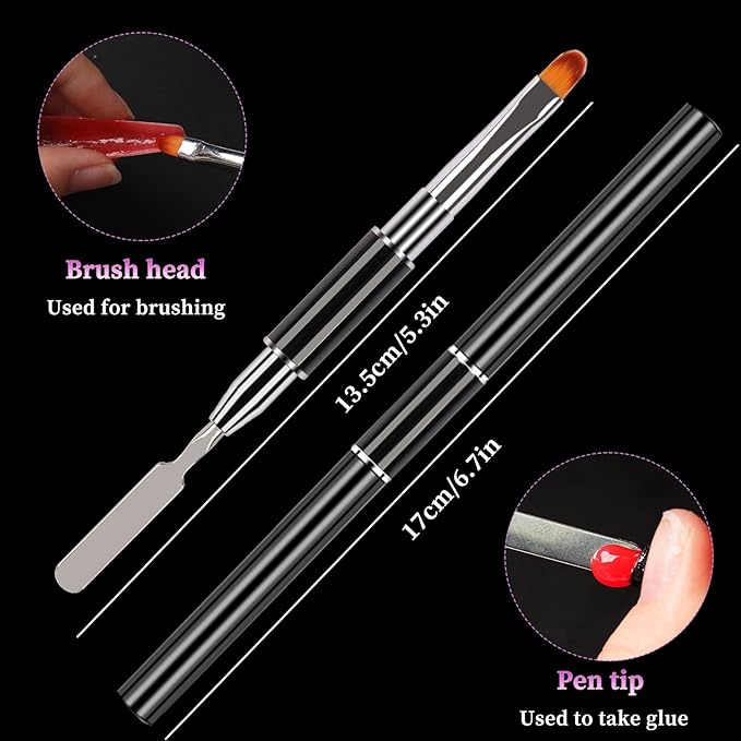 120 PCS Dual Nail Forms with 100 PCS Nail Forms for Gel Nail Poly 24 PCS Duet System Forms, Full Cover Long Coffin Nail Forms for Builder Gel Nail Art Design Salon&DIY/042