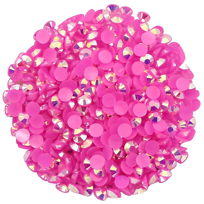 4500 Pcs SS12 3mm AB Flatback Rhinestones for Nails Art Crafts Glitter Round Shine Gems Crystals DIY Clothes Shoes （Light RoseRed AB）
