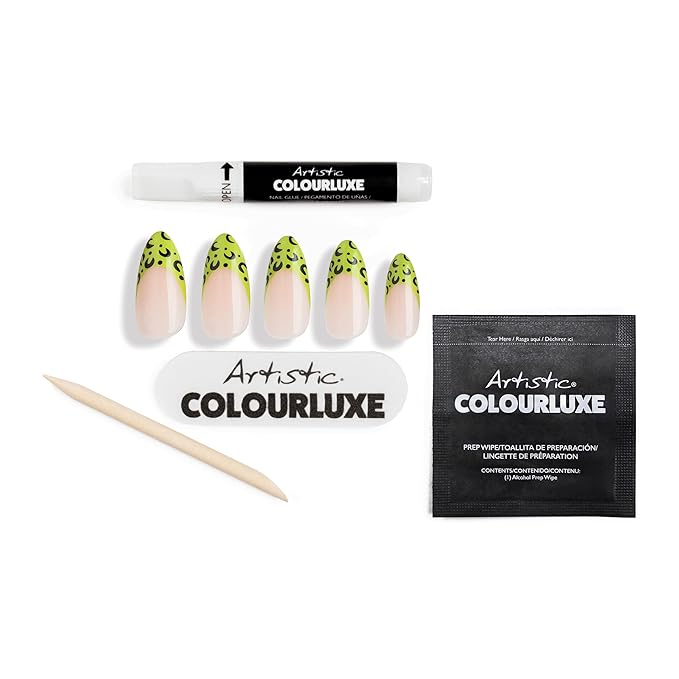 Artistic Colourluxe Press-On Tips - Kit Colourluxe Press-On Tips - Kits Nails - 30 Nails (Spotty Hottie, Kit)