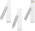 3PCS Glass Nail Files for Natural Nails - Reusable High-Quality Glass Nail File with Fine Abrasive Particles, Trims Shines and Buffs Nails, Safe Nail-Friendly Physical Polishing