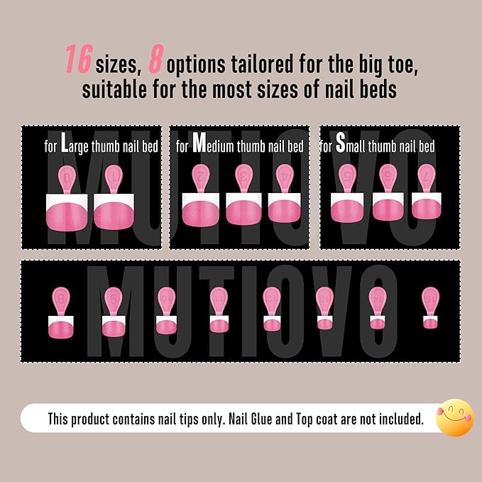 Extra Short Toe Nail White French Tip ROSE PINK,Soft Gel False Toenail Extension Kit,Thick Sharp Square Press On,Need Builder Gel & Apply Top Coat, No Glue included,for DIY x16 Sizes 224 pcs