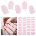 Semi Cured Gel Nail Strips, 28 pcs Gel Nail Stickers Work with Any UV Lights, Long-Lasting Nail Art Wraps, Stick on Nails for women Easy to Apply & Remove