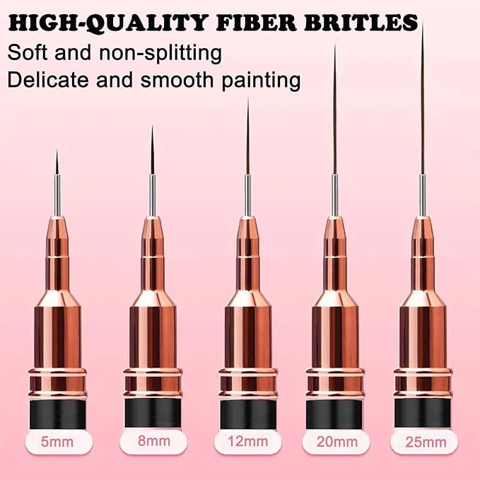 Nail Art Brushes Nail Art Tool Kit, Nail Design Tools Set with Liner Brushes, Dotting Pens, UV Gel Brushes, for DIY Nail Art, Salon and Home Use (Black Style 32pcs)