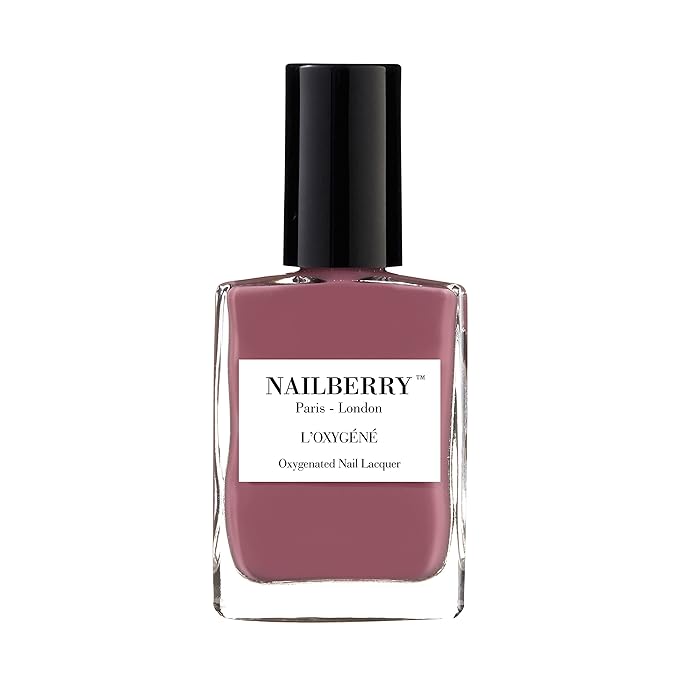 Nailberry L'Oxygéné Oxygenated Nail Lacquer | Fashionista | Warm Creamy Lilac Opaque Polish | UV Protected Long-Wear Nail Polish | 12-Free | Vegan | Certified Halal | Cruelty & Gluten Free | 15 ml