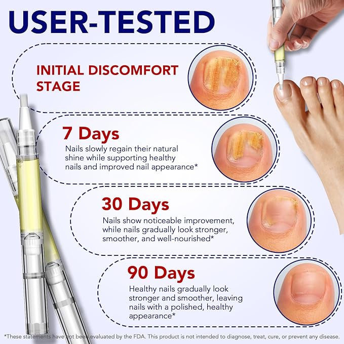 Nail Fungus Pen, 4-Pack Toenail Fungus Pen, Natural Plant Extracts Nail Repair Pen For Damaged, Broken & Thick Nails Toenails