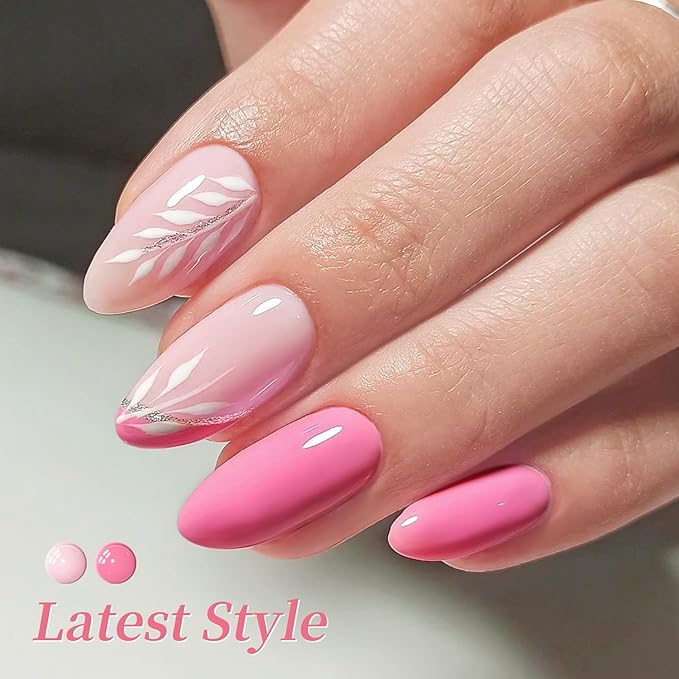 Born Pretty Pink Gel Nail Polish Set 6 Colors Valentine's Day Gift Sweet Light Baby Pink Nude Soak Off U v Gel Polish Kit for Salon Manicure and Nail Art DIY at Home
