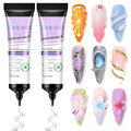 SAVILAND Clear 3D Nail Gel Set: 2PCS 15g No Wipe 3D Sculpting Gel for Nail Art Carving, Molding & Painting Sculpture Gels DIY Manicure Decoration Charms Home Salon