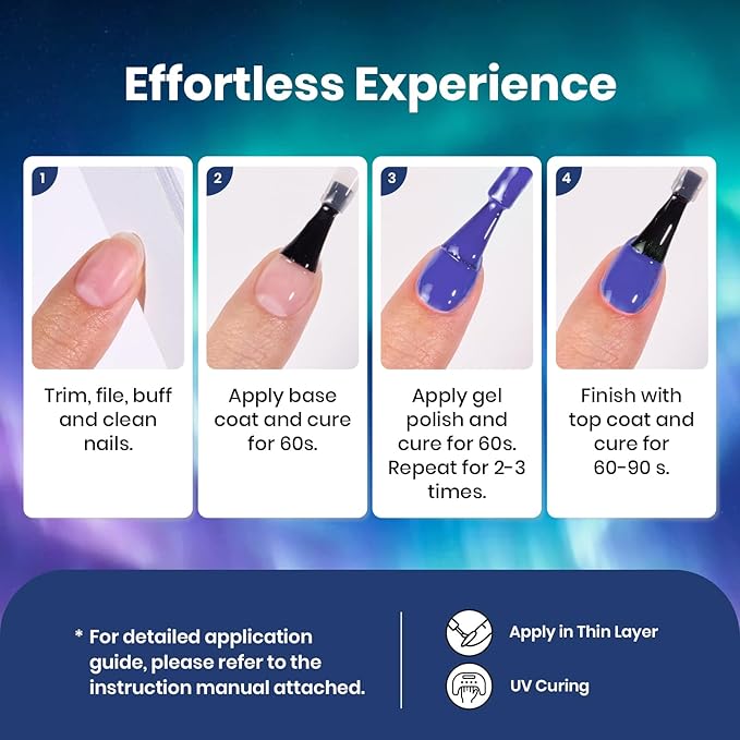 Beetles Glitter Gel Polish Set – Kaleido Galaxy 6 Colors Shimmer Chameleon Blue Green Purple UV LED Gel Nail Polish Sparkly Glitter Nail Gel Kit Nail Art Design Gel Spring Gifts for Women