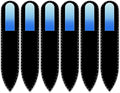 Mont Bleu Rainbow Crystal Nail File in Black Pouch - Small/Purse Size - Czech Tempered Glass - Handmade in Bohemia (Czech Republic)