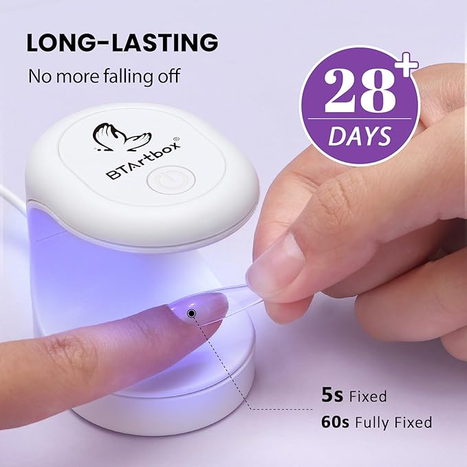 BTArtbox Solid Nail Gel - 15g Gel Nail for Acrylic Nails, Upgrade 3 in 1 Nail Gel for Fake Nails, Super Strong Gel Cured Needed, Easy to Use and 28 Days+ Long Last