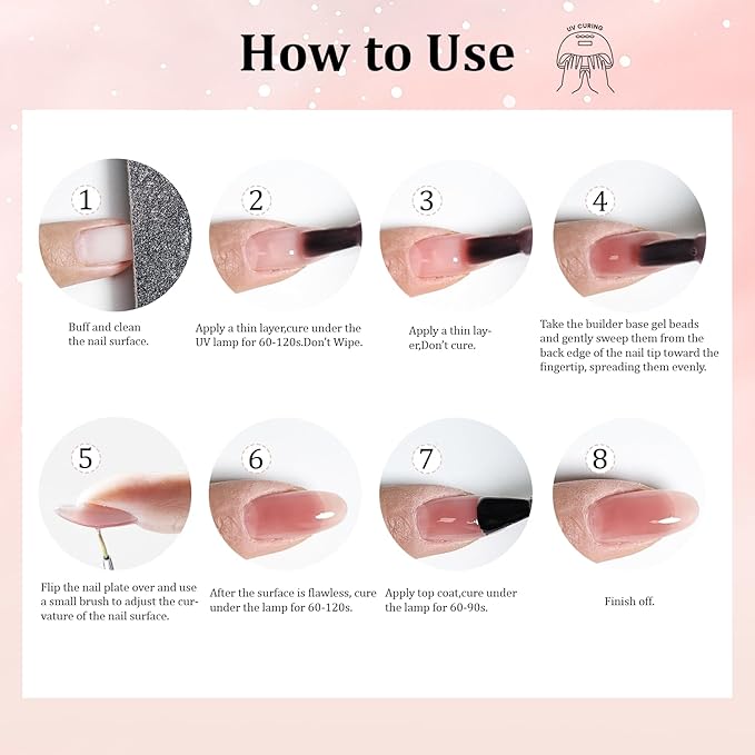 JODSONE Builder Gel for Nails,4Pcs Builder Gel Set 10ml Jelly Brown,Nail Extension & Strengthening,Fall Collection Long Lasting UV Light Cure