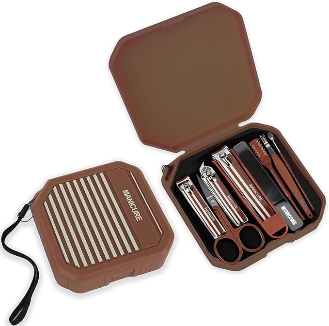 Nail Clipper Set,Manicure Set 8 in 1,Adult Easter Basket Stuffers Men,Nail Supplies,Pedicure Kits,Cuticle Cutter,Mens Manicure Set for Thick Nails for Seniors,Gifts for Husband