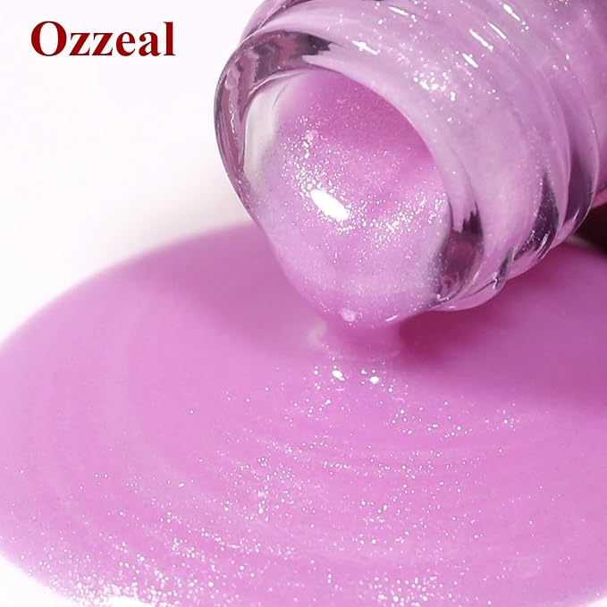 Pearl Gel Nail Polish, Light Pink Shimmer Shell Nail Gel Polish Sparkle Glitter Spring Summer Nail Polish Mermaid Pearlescent Gel Polish Soak Off Led UV Manicure 15ML