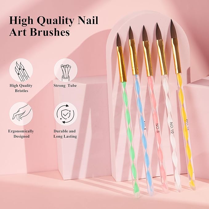 Practice Hand for Acrylic Nail: Fake Hand with Stand Nails Kit Acrylic Set - Professional Nail Mannequin Hand for Beginners Salon