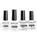 JODSONE 4 Bottle 10ML Nail Primer Base Coat Top Coat Glossy Quick Drying Durable DIY Nail Art Design Long Lasting Gift For Girls, transparent