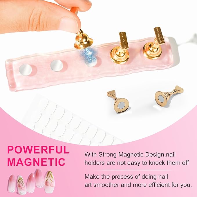 Pink Nail Stand For Press Ons, Nail Holder For Painting Nails With A Heart Shape Acrylic Nail Stand, Easy-To-Clean Press On Nail Stand Nail Art Practice Nail Dispaly Home DIY Salon Supplies