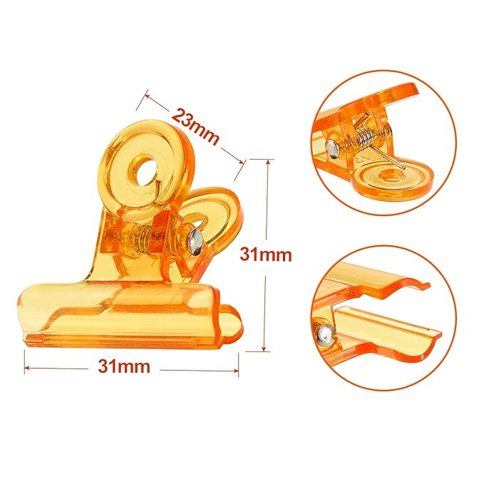 Jetec 20 Pcs C Curve Nail Tips Pinching Clips for Quick Building Multi Functional Plastic C Curve Nail Clamps for Gel Extension Forms Shaping DIY Manicure Nail Art Tool, 4 Colors