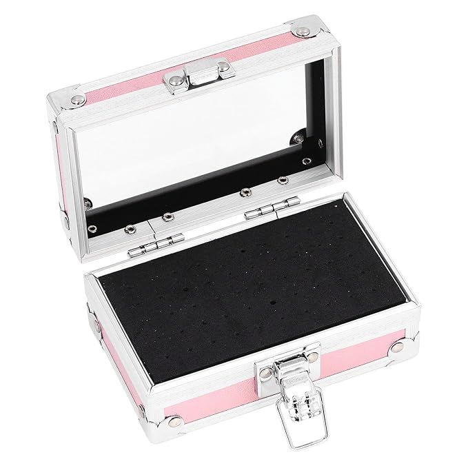 Dioche Nail Drill Bits Holder, Drop Multi Hole Storage Box, Nail Drill Bits Stand Displayer Organizer Container (Dazzling)